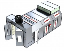 ETL-Listed Reverse Flow Semi Downdraft Paint Booth